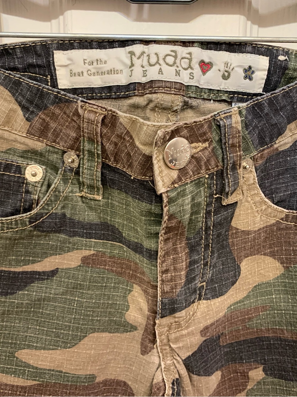 Y2K VTG Mudd Camouflage Flare Girls Size 7 Pants. 3795 - Picture 2 of 10